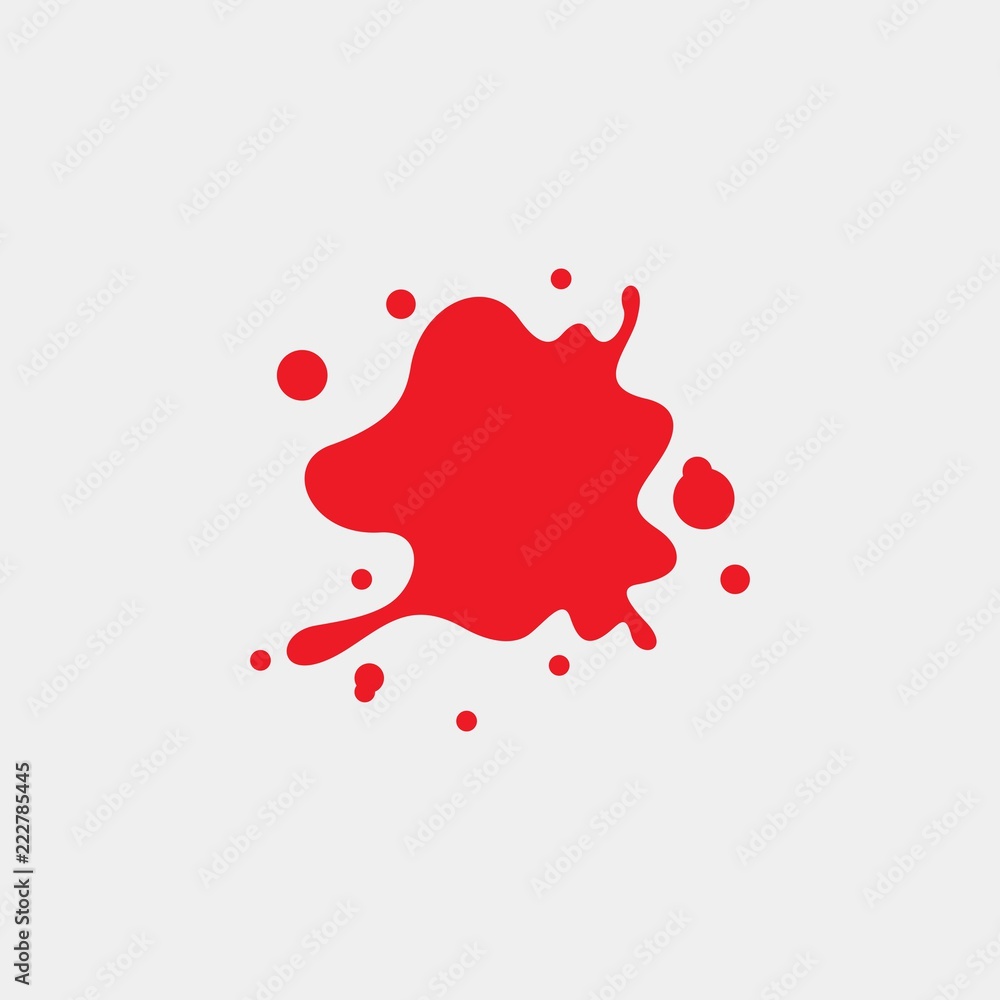 Red paint stain isolated icon design Royalty Free Vector