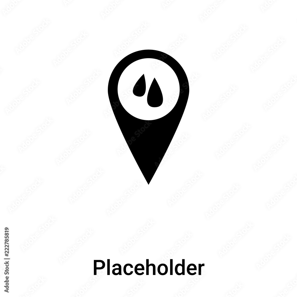 Placeholder icon vector isolated on white background, logo concept of Placeholder sign on transparent background, black filled symbol Placeholder icon vector isolated on white background, logo concept of Placeholder sign on transparent background, black filled symbol