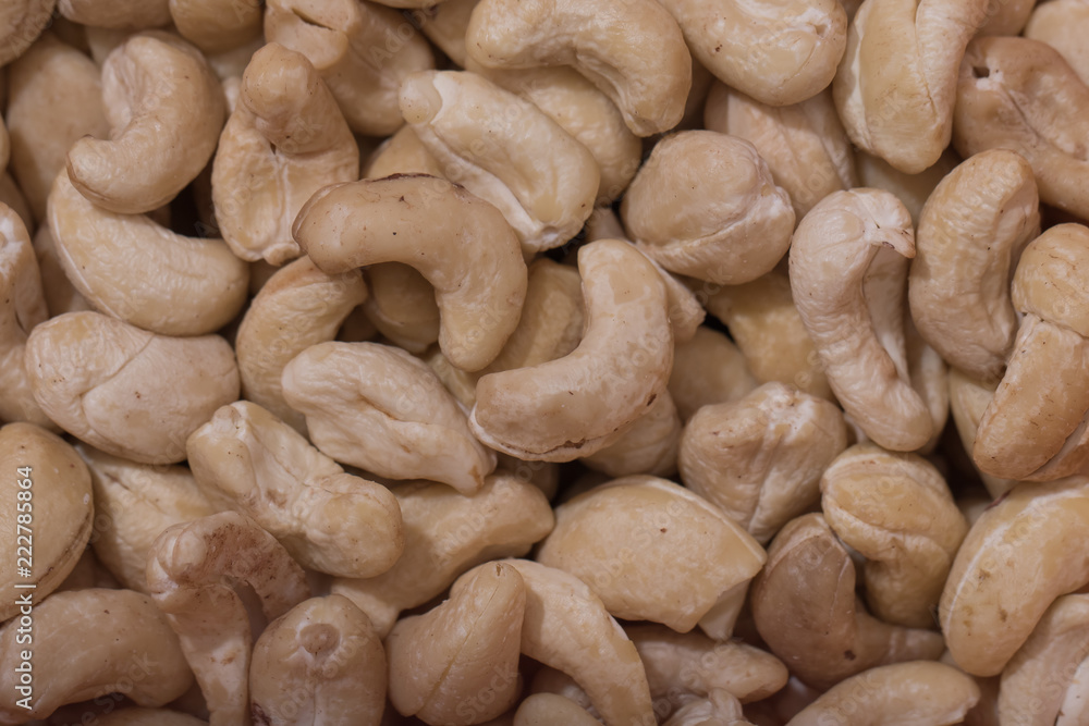 Raw cashew closeup Raw cashew closeup