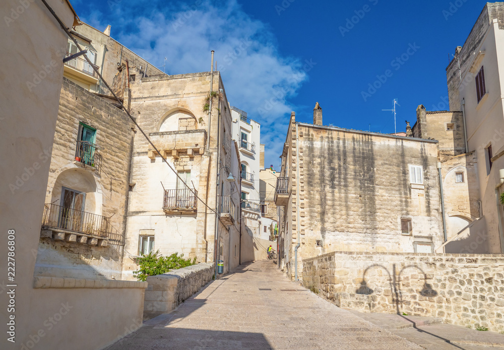 Gravina in Puglia (Italy) - The suggestive old city in stone like Matera, in province of Bari, Apulia region. Here a view of the historic center.