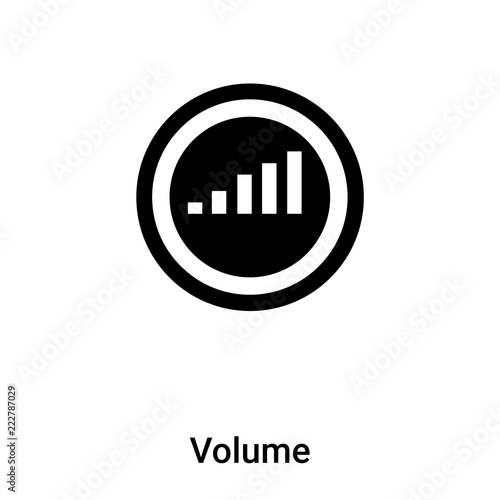 Volume icon vector isolated on white background, logo concept of Volume sign on transparent background, black filled symbol