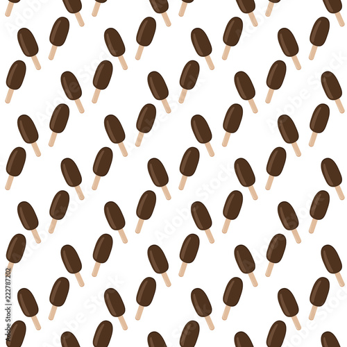 Ice cream cone seamless pattern dessert background vector.