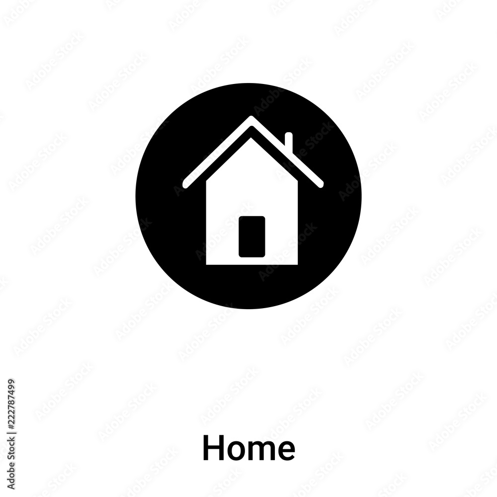Home icon vector isolated on white background, logo concept of Home sign on transparent background, black filled symbol