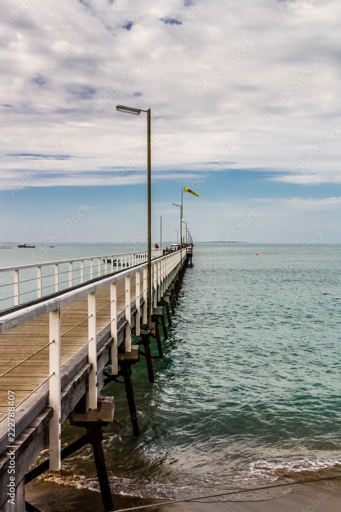 Beachport Jetty, South Australia. This is considered one of the most beautiful piers in South Australia, and is a great place to catch fish.