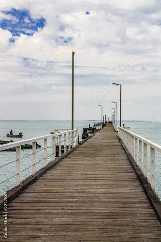 Beachport Jetty  South Australia. This is considered one of the most beautiful piers in South Australia  and is a great place to catch fish.