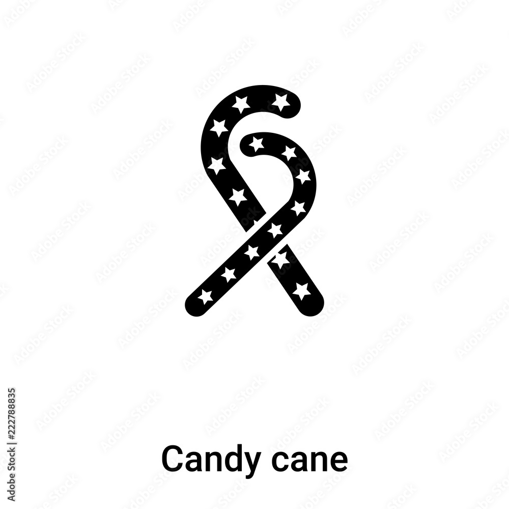 Candy cane icon vector isolated on white background, logo concept of