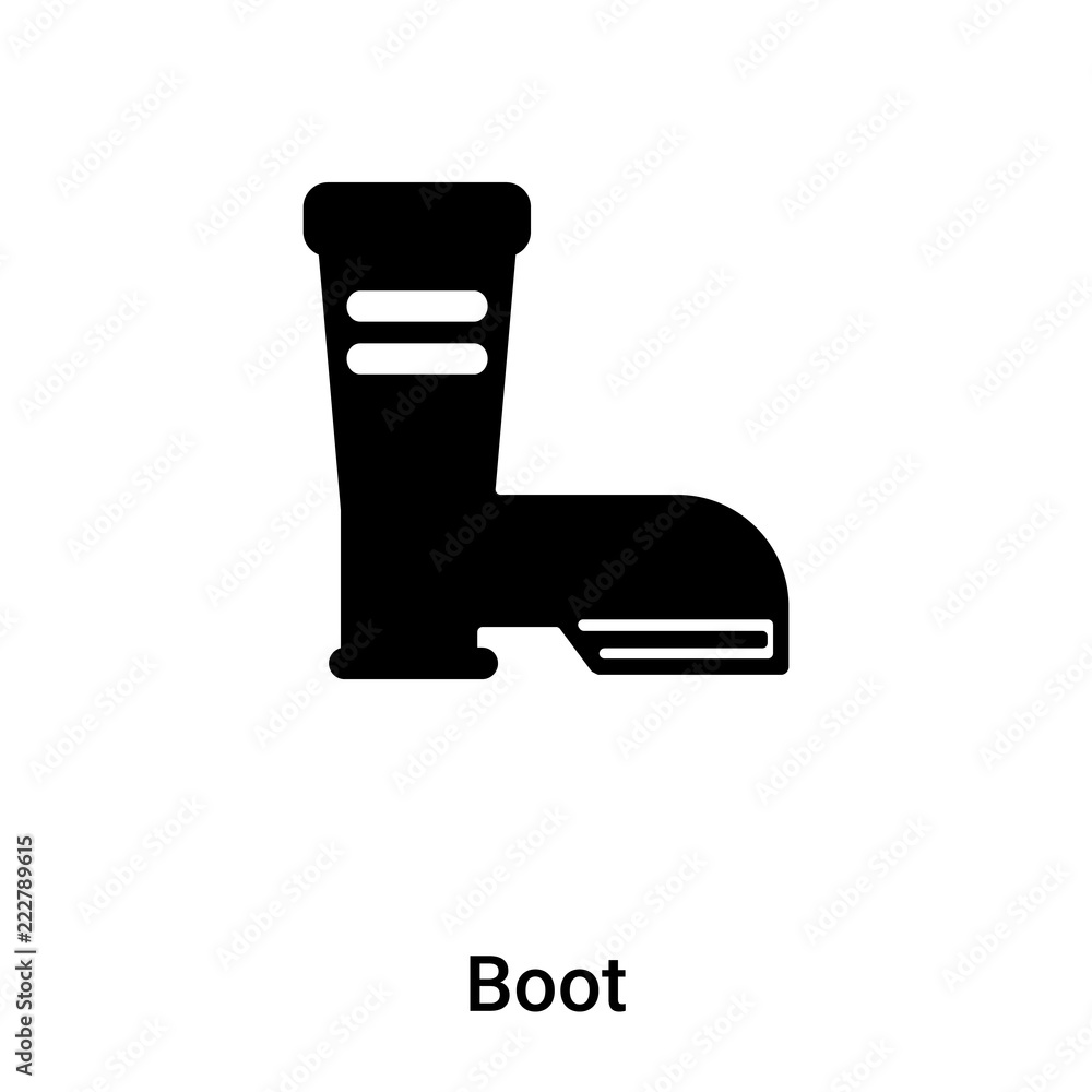 Boot icon vector isolated on white background, logo concept of Boot sign on transparent background, black filled symbol Boot icon vector isolated on white background, logo concept of Boot sign on transparent background, black filled symbol