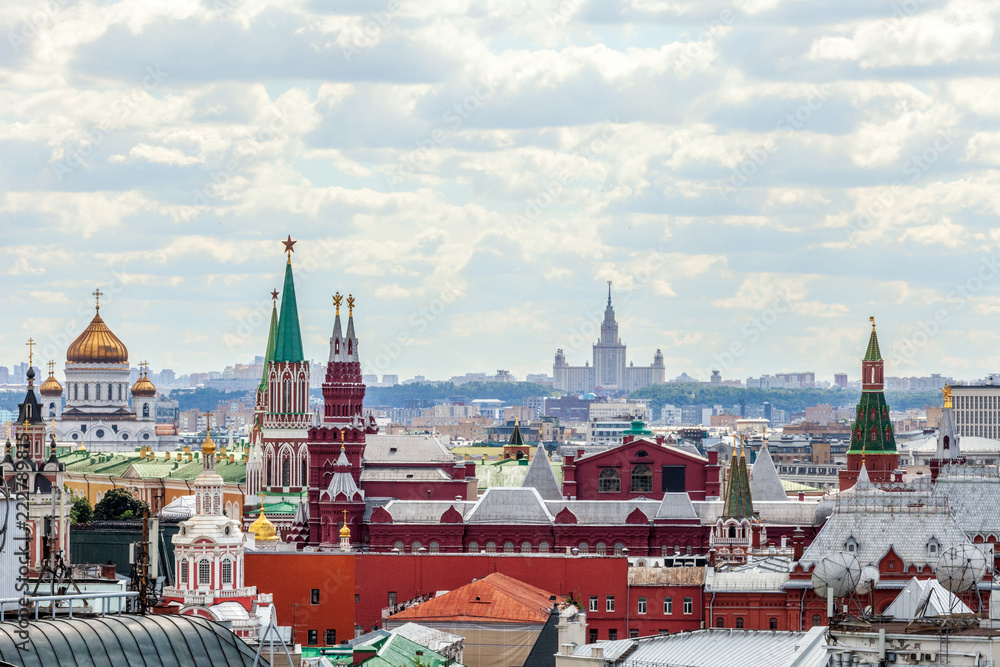 Obraz premium Moscow, Russia-June 25, 2018: panorama of Moscow