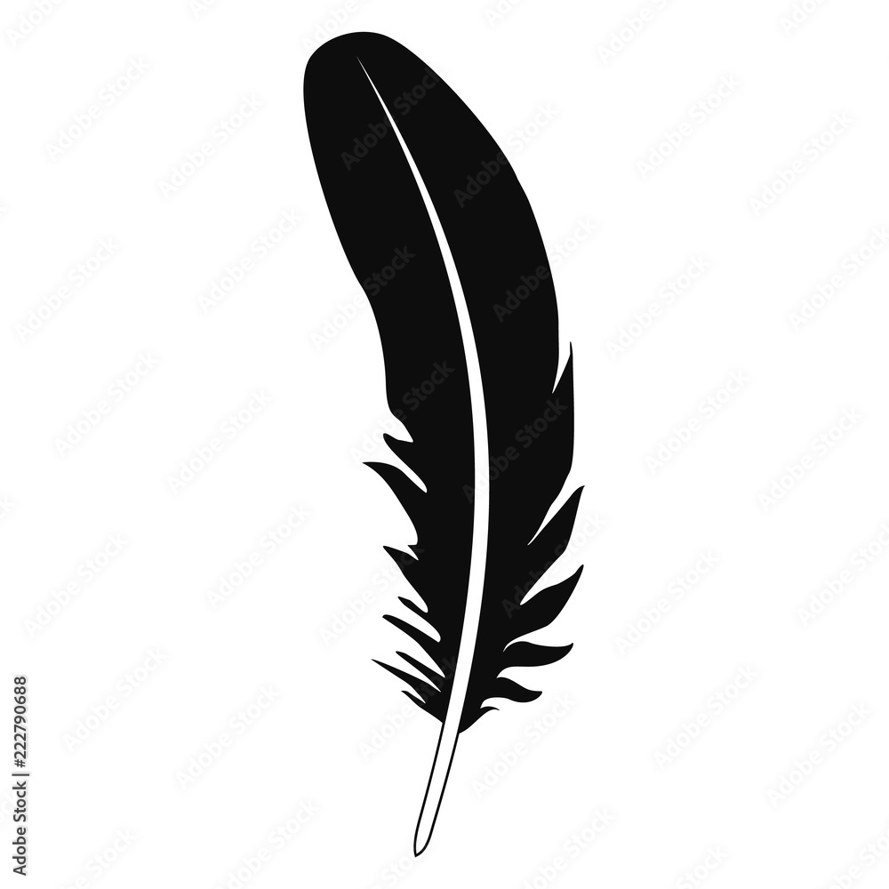 Carnival feather icon. Simple illustration of carnival feather vector icon for web design isolated on white background Carnival feather icon. Simple illustration of carnival feather vector icon for web design isolated on white background