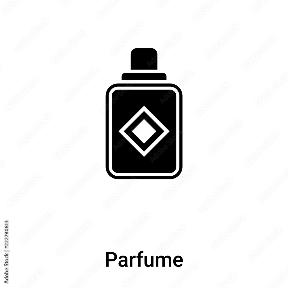 Parfume icon vector isolated on white background, logo concept of Parfume sign on transparent background, black filled symbol Parfume icon vector isolated on white background, logo concept of Parfume sign on transparent background, black filled symbol