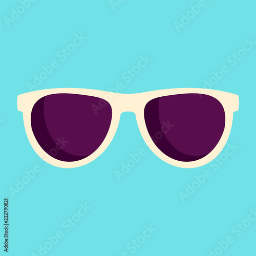 Sun glasses icon. Flat illustration of sun glasses vector icon for web design