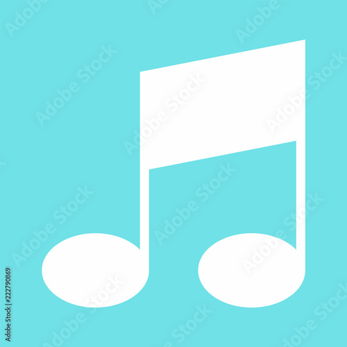 Bar musical note icon. Flat illustration of bar musical note vector icon for web design