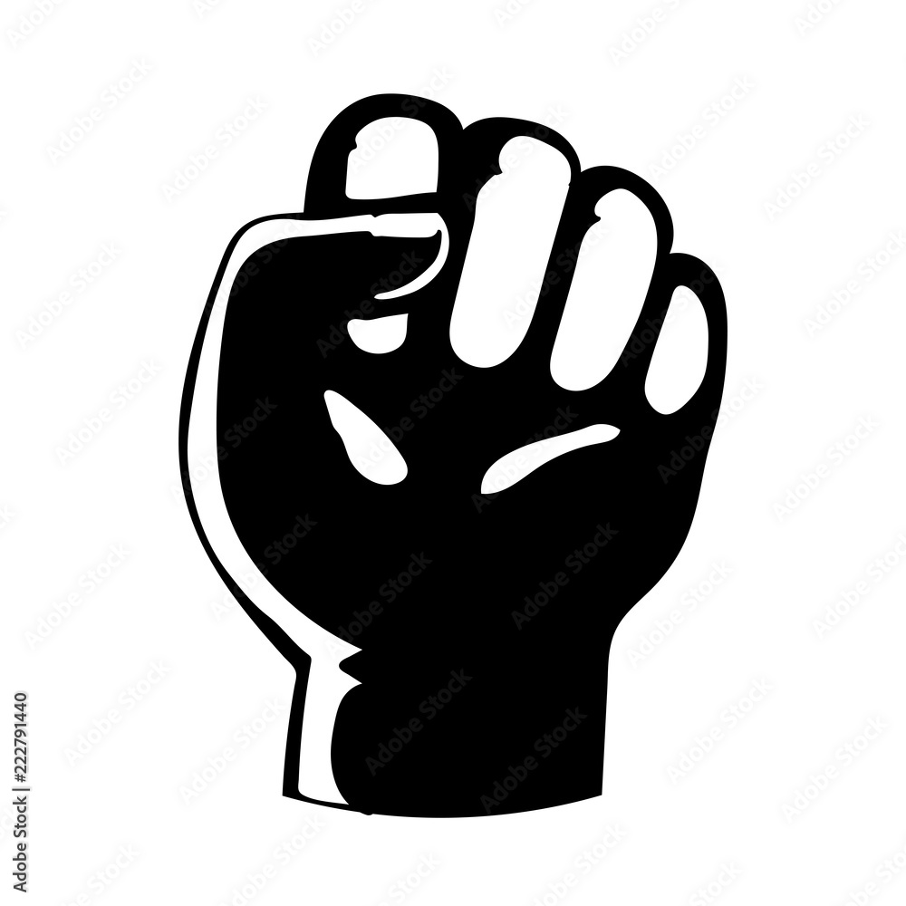 Hand with fingers folded into a fist pointing up Hand with fingers folded into a fist pointing up