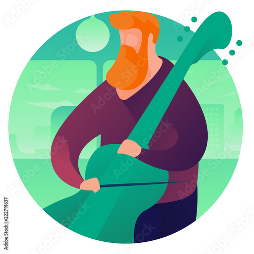 Man playing cello
