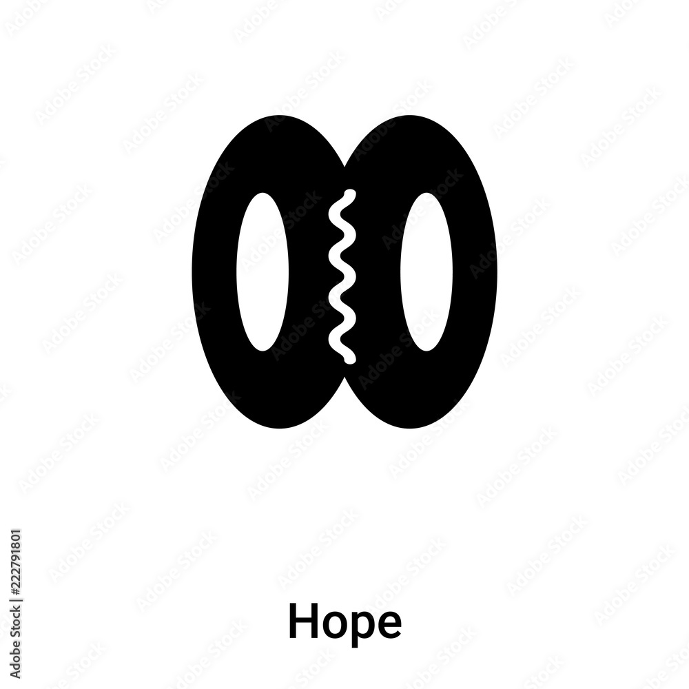 Hope icon vector isolated on white background, logo concept of Hope