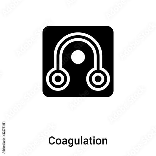 Coagulation icon vector isolated on white background, logo concept of Coagulation sign on transparent background, black filled symbol