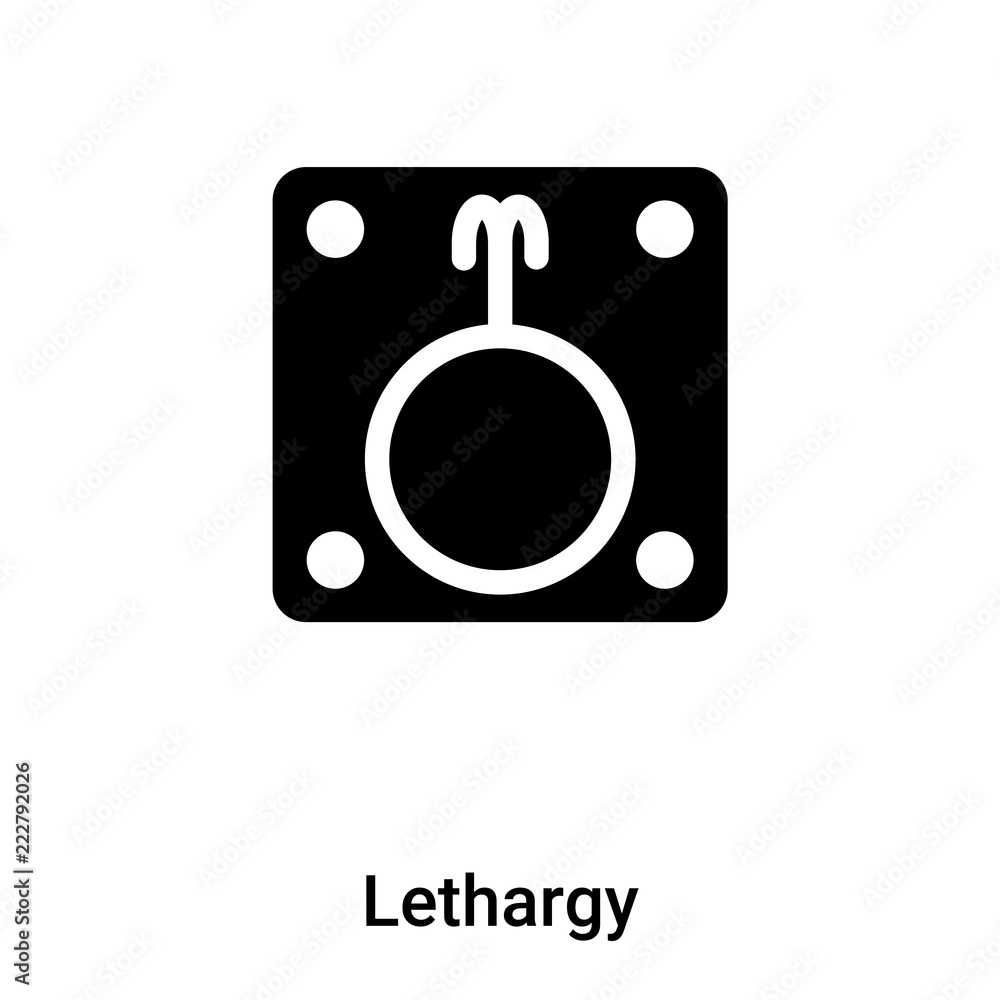 Lethargy icon vector isolated on white background, logo concept of Lethargy sign on transparent background, black filled symbol Lethargy icon vector isolated on white background, logo concept of Lethargy sign on transparent background, black filled symbol