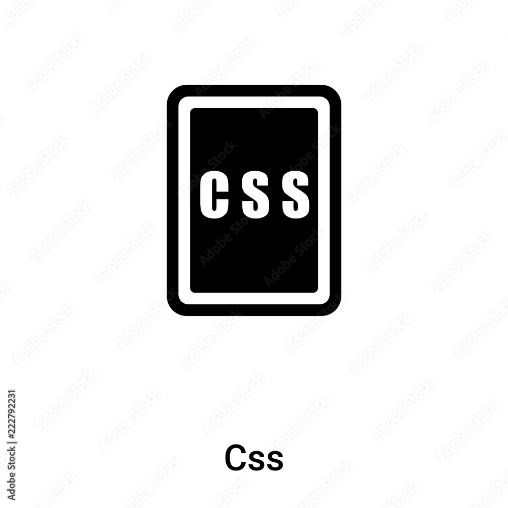 Css icon vector isolated on white background, logo concept of Css sign on transparent background, black filled symbol Css icon vector isolated on white background, logo concept of Css sign on transparent background, black filled symbol
