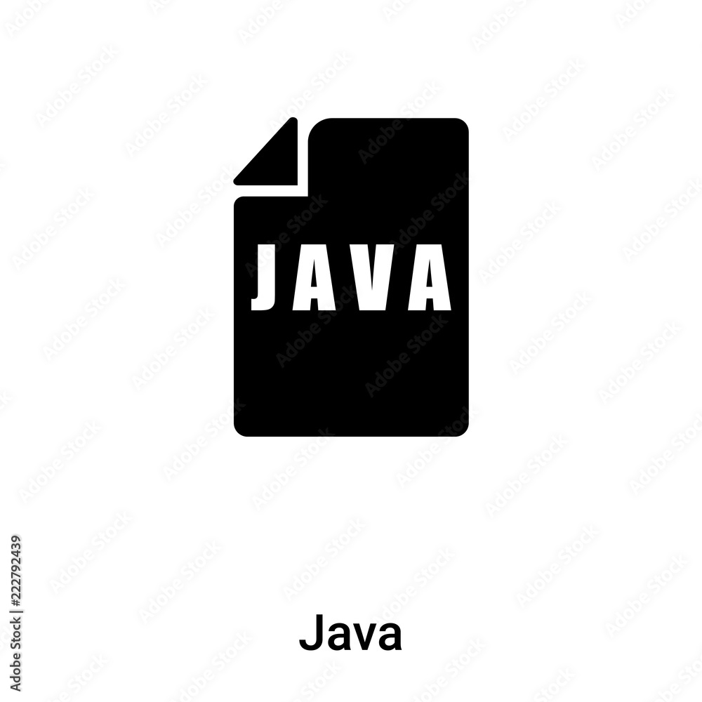 Java icon vector isolated on white background, logo concept of Java ...