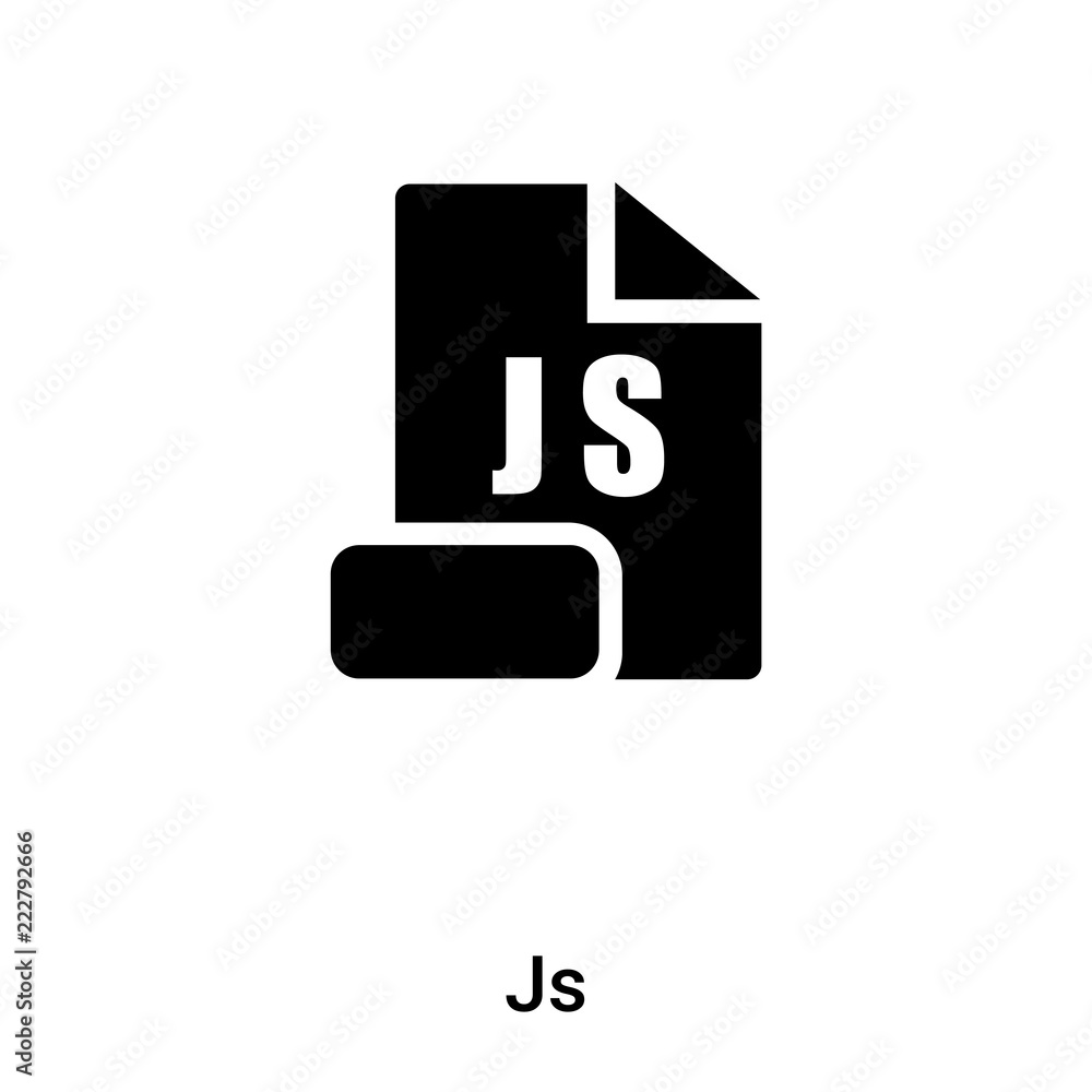 Js icon vector isolated on white background, logo concept of Js sign on ...