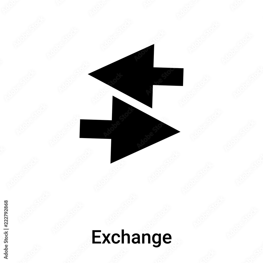 Exchange icon vector isolated on white background, logo concept of Exchange sign on transparent background, black filled symbol Exchange icon vector isolated on white background, logo concept of Exchange sign on transparent background, black filled symbol