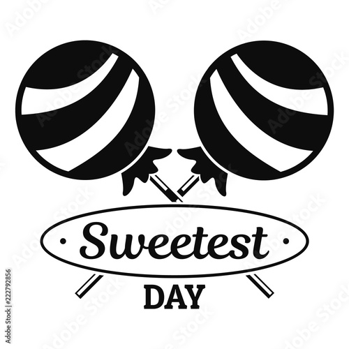 Lollipop sweet logo. Simple illustration of lollipop sweet vector logo for web design isolated on white background
