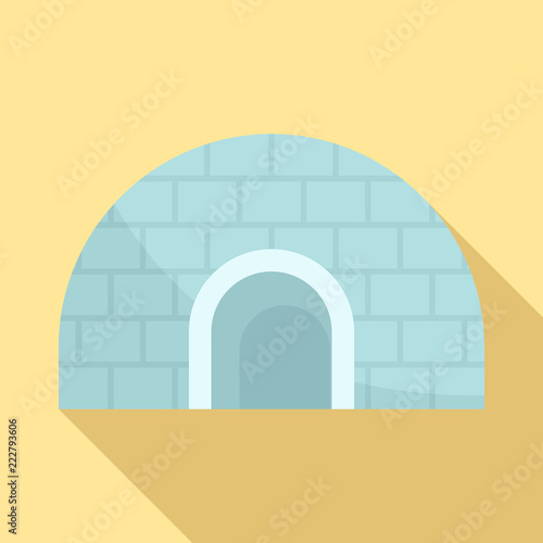 Igloo icon. Flat illustration of igloo vector icon for web design