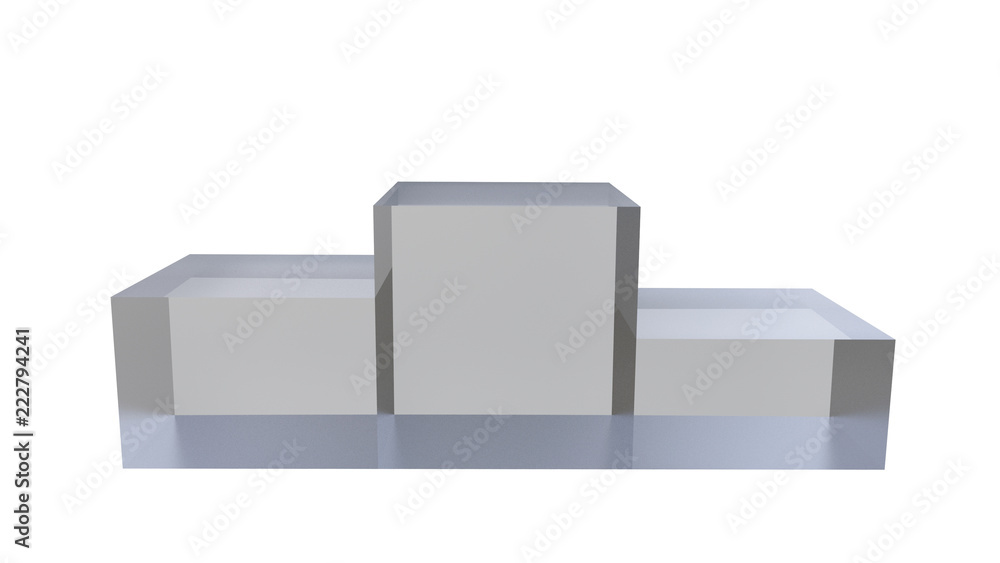 3D illustration of winners Podium Isolated on white background 3D illustration of winners Podium Isolated on white background