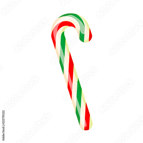 Xmas candy stick icon. Cartoon of xmas candy stick vector icon for web design isolated on white background