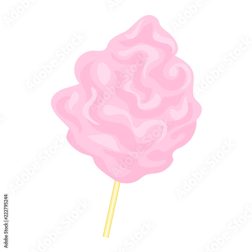 Candy cotton icon. Cartoon of candy cotton vector icon for web design isolated on white background