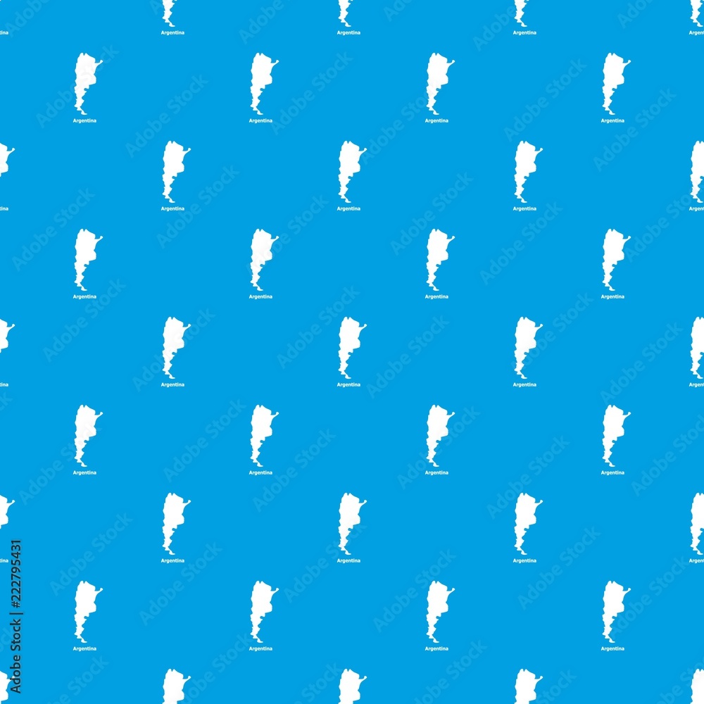 Obraz premium Argentina map pattern vector seamless blue repeat for any use