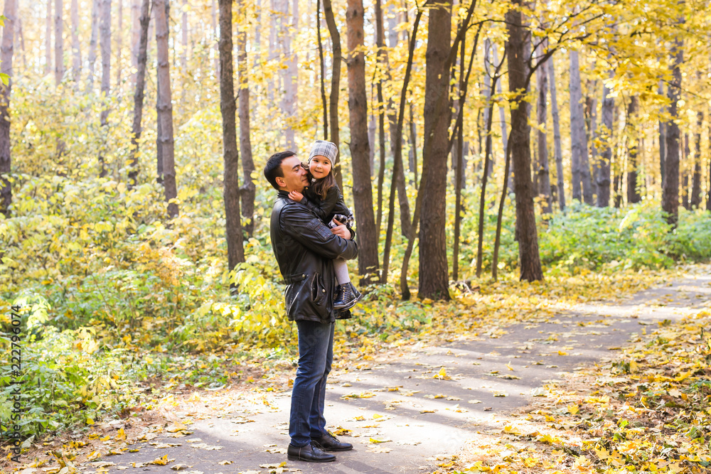 Family photo in autumn park Family photo in autumn park