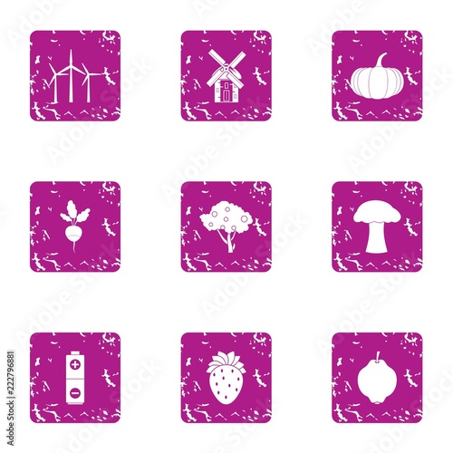 Blow icons set. Grunge set of 9 blow vector icons for web isolated on white background