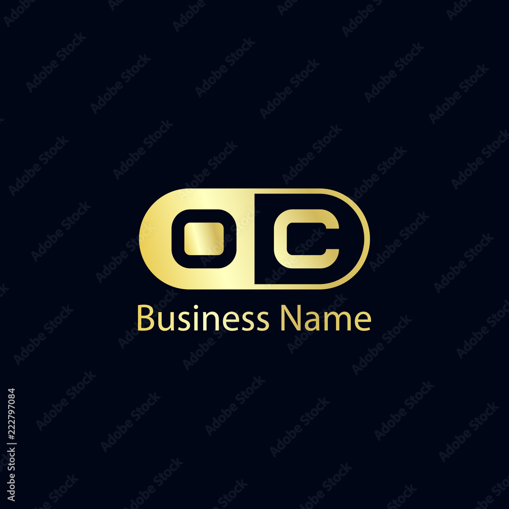 Initial Letter OC Logo Template Design
