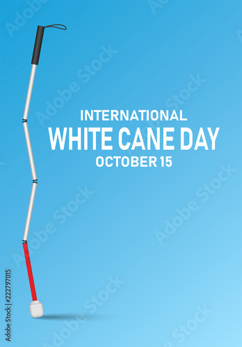 International white cane day concept banner. Realistic illustration of international white cane day vector concept banner for web design