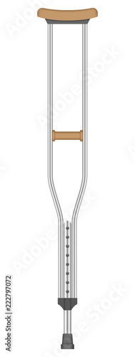 Crutch icon. Realistic illustration of crutch vector icon for web design isolated on white background