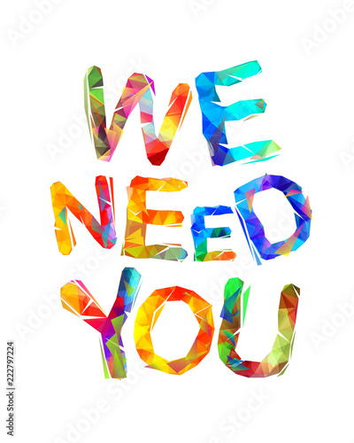 We need you. Triangular letters