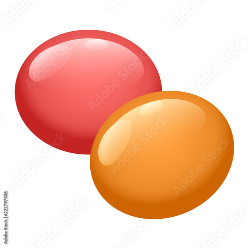 Candy gum icon. Realistic illustration of candy gum vector icon for web design isolated on white background