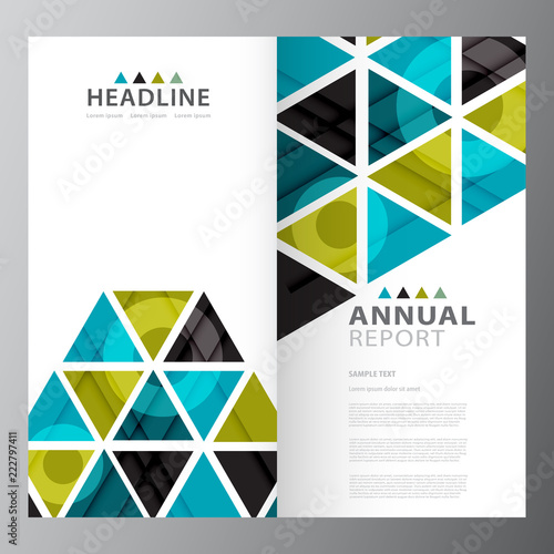 Annual business report colorful template