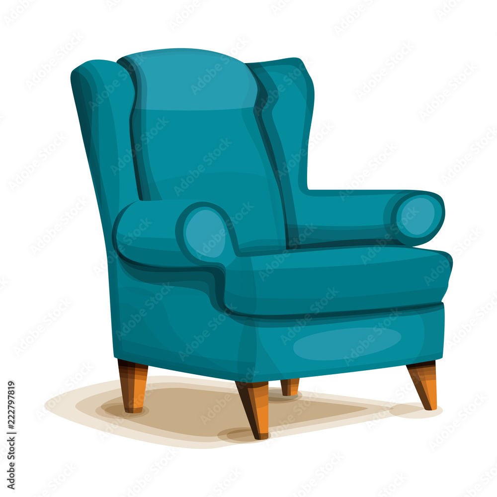Armchair icon. Cartoon of armchair vector icon for web design isolated ...
