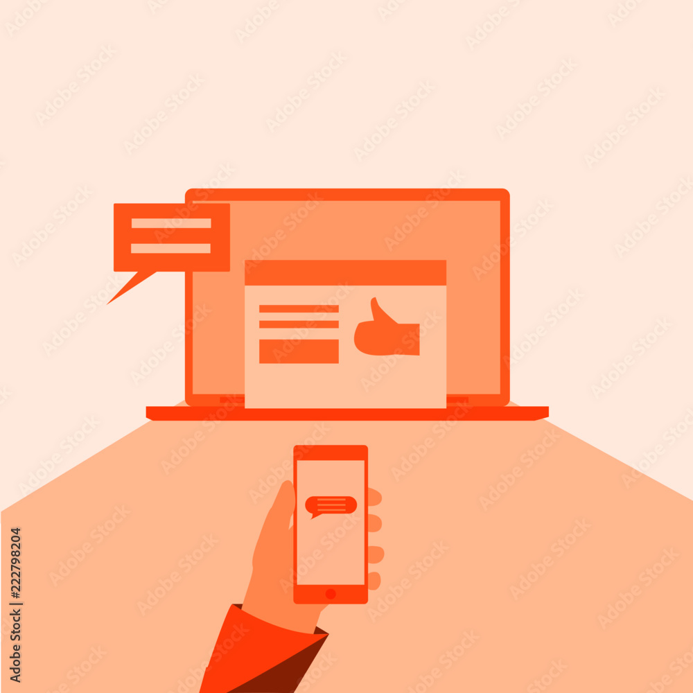 laptop and mobile phone with application icons laptop and mobile phone with application icons