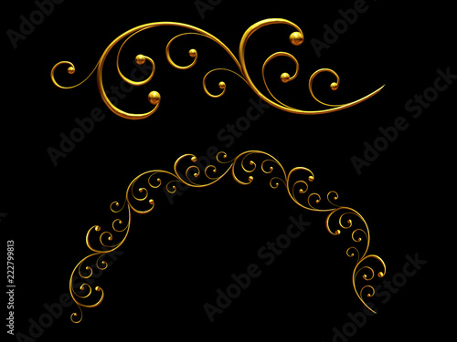 golden ornamental segment, ”swell