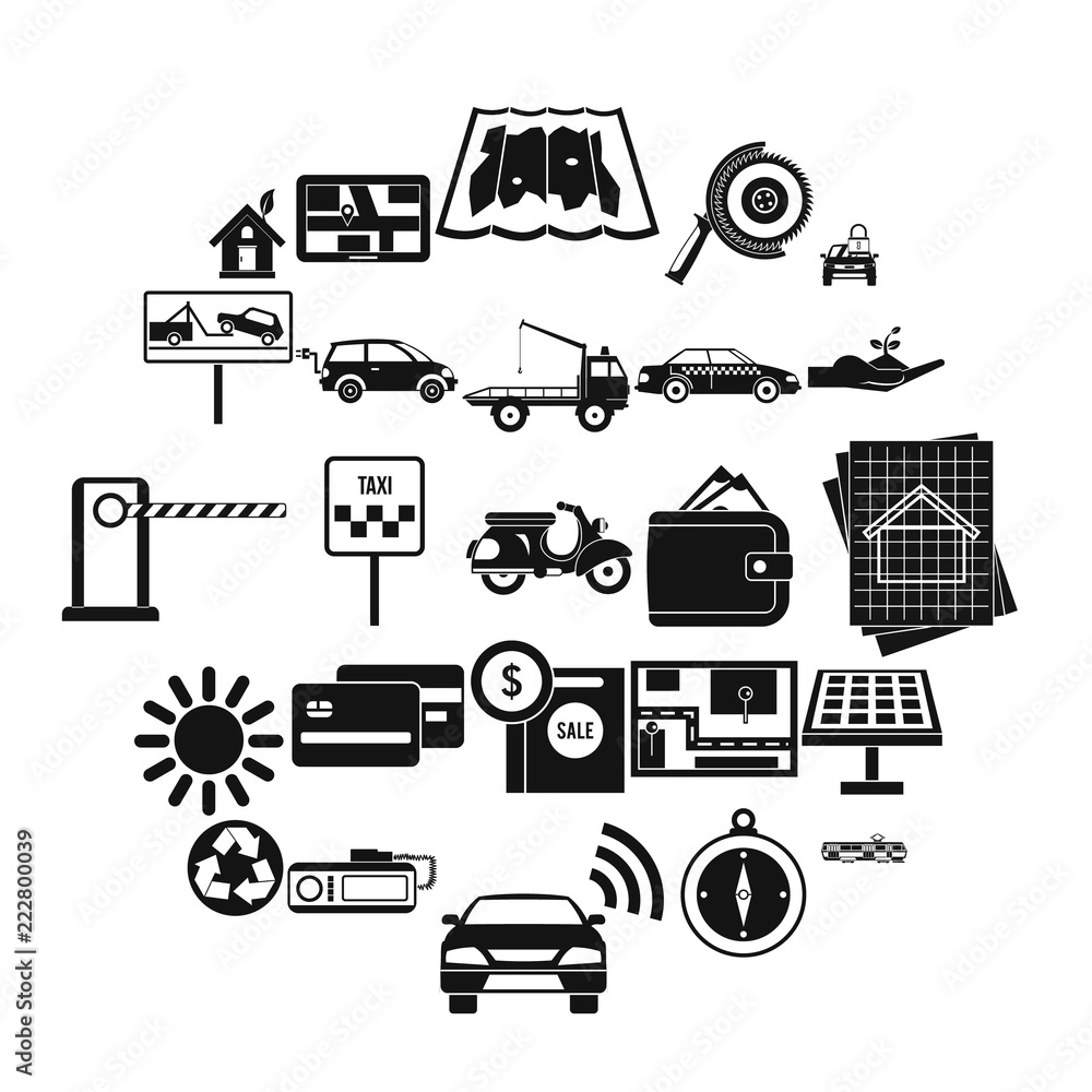 Mechanism icons set. Simple set of 25 mechanism vector icons for web isolated on white background Mechanism icons set. Simple set of 25 mechanism vector icons for web isolated on white background