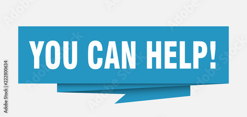 you can help