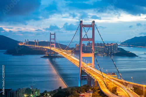 Fototapeta samoprzylepna most Tsing Ma w Hongkongu