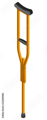 Man wood crutch icon. Isometric of man wood crutch vector icon for web design isolated on white background