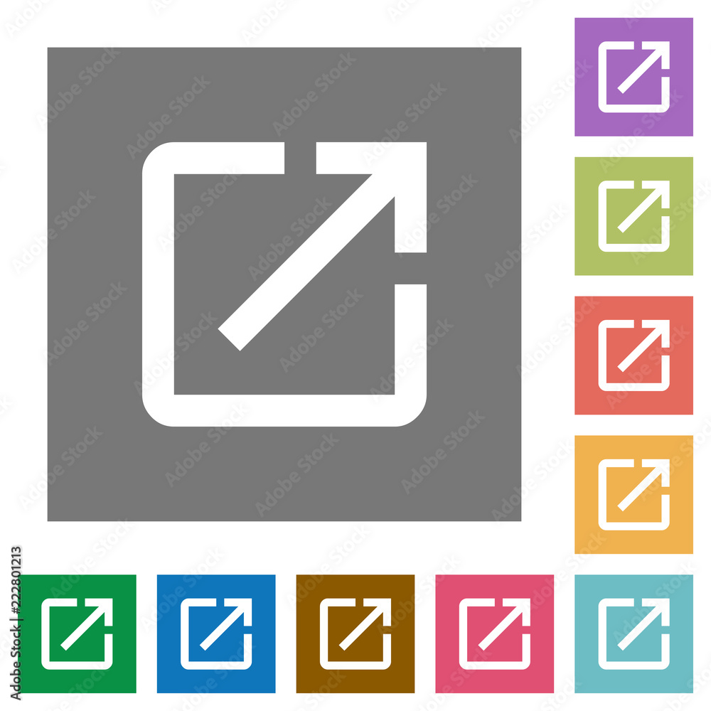 Launch application square flat icons Launch application square flat icons