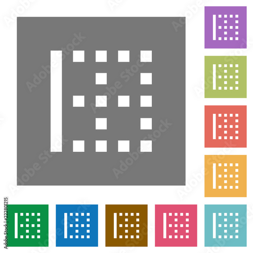 Left border square flat icons