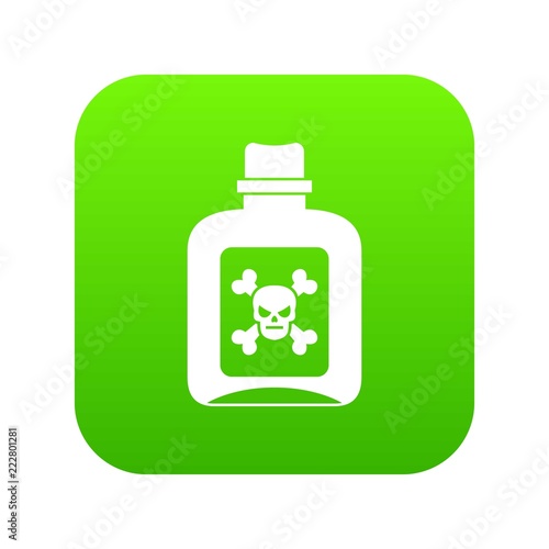 Poison icon digital green for any design isolated on white vector illustration