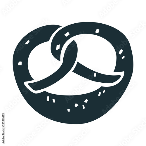 Salt pretzel icon. Simple illustration of salt pretzel vector icon for web design isolated on white background